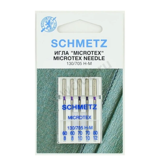 Набор игл микротекс (особо острые) № 60(2), 70(2), 80, 5 шт.
